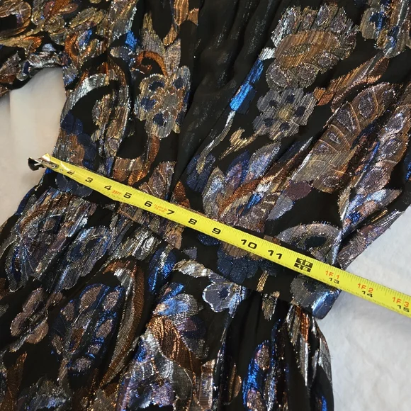 Ramy Brook sz 4 Shaina Lurex Silk Jacquard Mini Dress - Picture 6 of 12